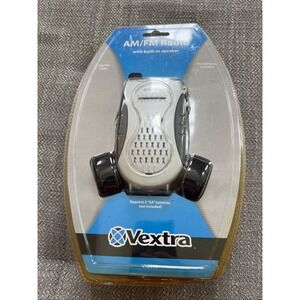 VEXTRA VX2093 AM/FM Radio with Built-in Speaker & Headphones New NOS Retro